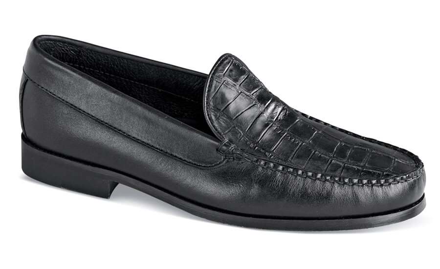black stylish loafers