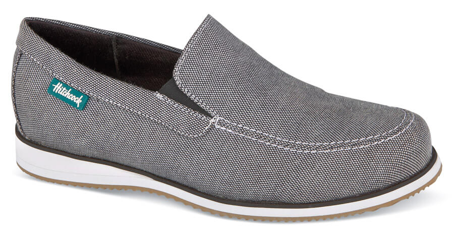 Grey Canvas Yoshi Slip-on | Hitchcock Wide Shoes