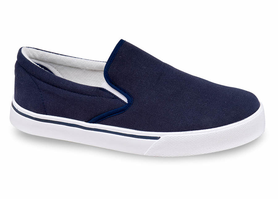 wide canvas slip on shoes