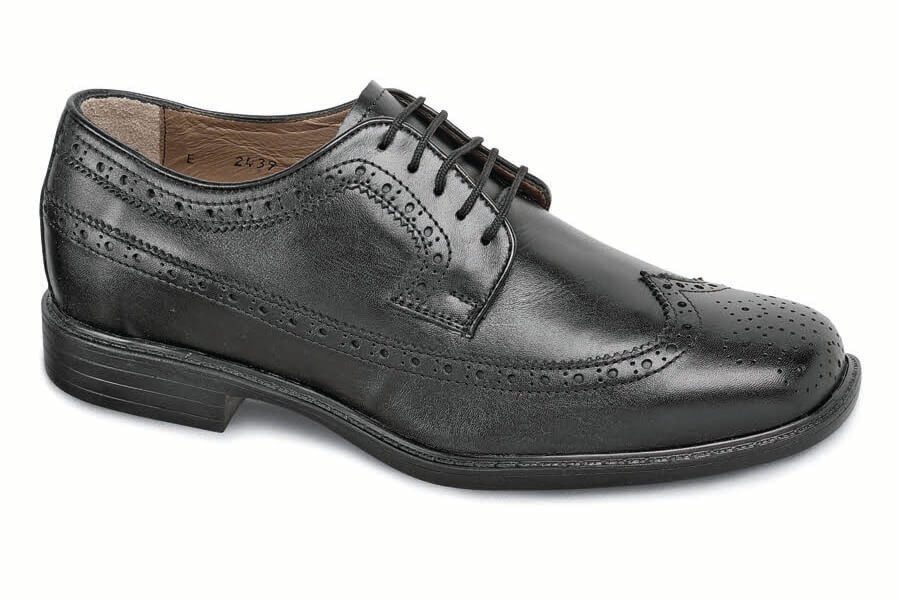 Black Long Wing XD Oxford | Hitchcock Wide Shoes