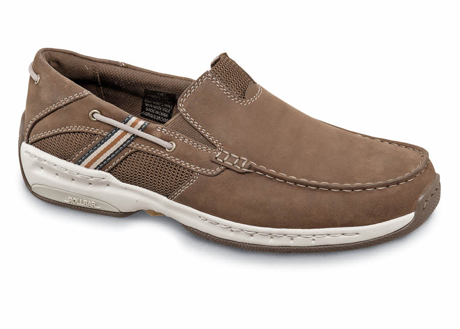 Brown Casual Boat Slip-on | Hitchcock Wide Shoes