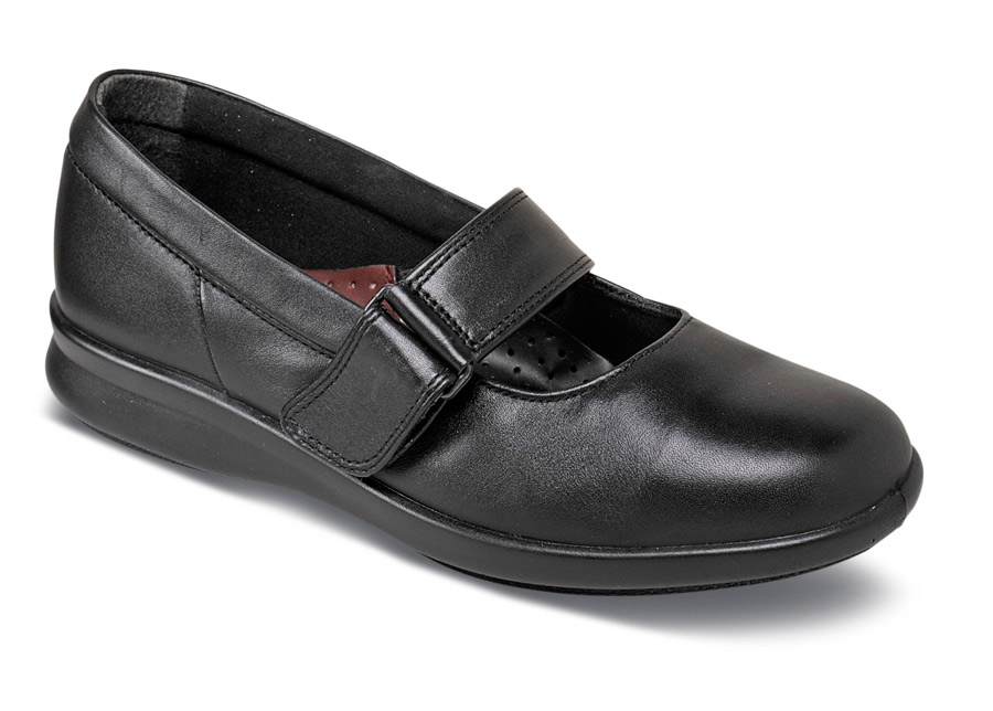 Florence Black Wide Strap | Hitchcock Wide Shoes